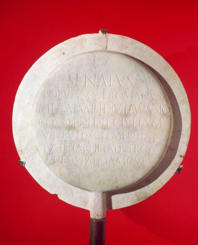 Votive Shield in Honour of Augustus by Roman